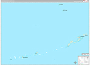 Aleutians West County Wall Map Premium Style